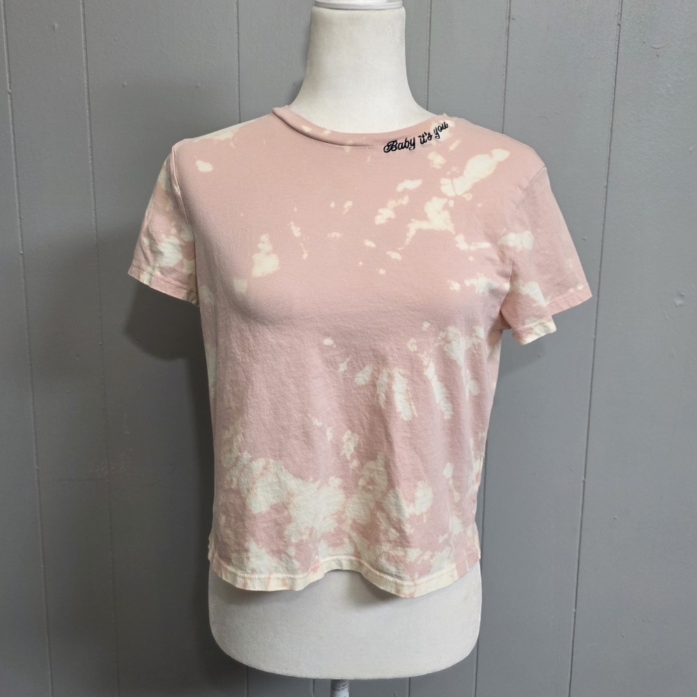 H&M Divided Baby It You Bleach Dye Top Size M - Picture 1 of 10